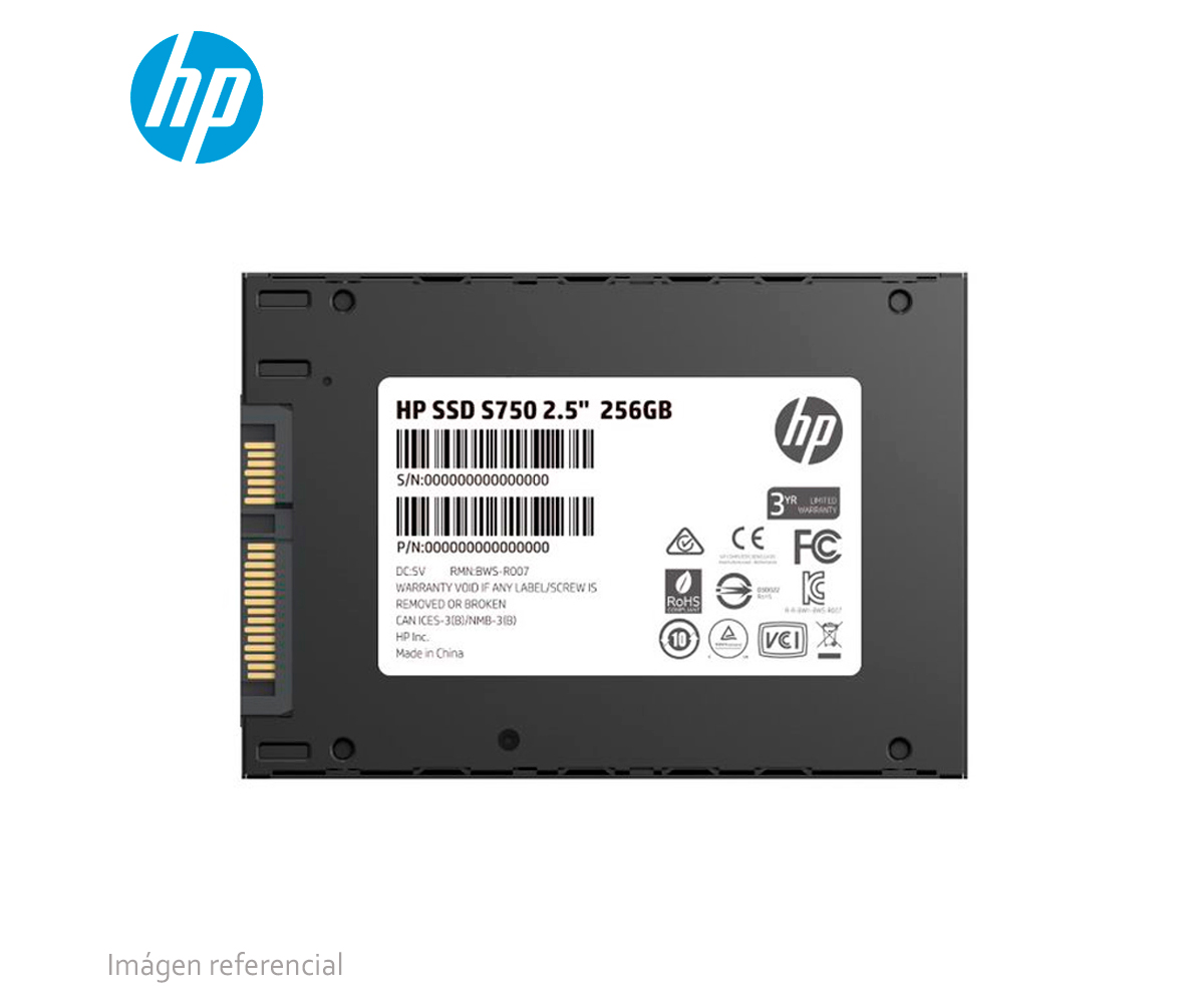 UNIDAD DE ESTADO SOLIDO HP S750 16L52AA 256GB SATA III 6 0 GB S 2 5