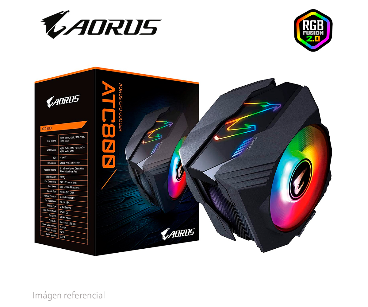 COOLER PROC GIGABYTE AORUS GP ATC800 SOCKET LGA1200 AM4 LED ARGB