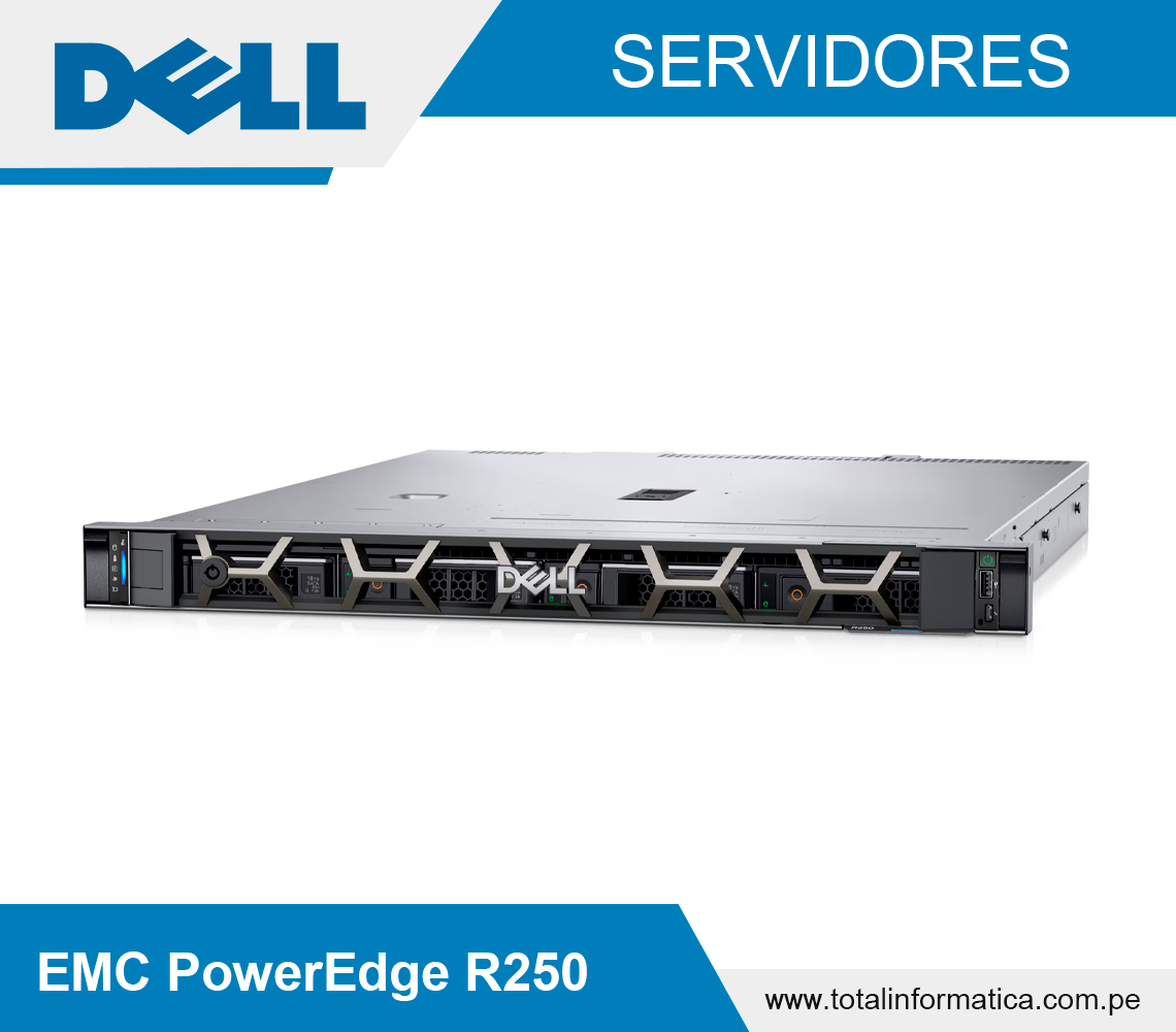 Servidor Dell Emc Poweredge R Intel Xeon Ghz Gb Ram Tb Hdd