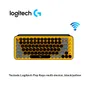 TECLADO LOGITECH POP ( 920-010713 ) INALÁMBRICO, NEGRO CON AMARILLO - imagen 1