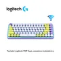 TECLADO LOGITECH POP KEYS ( 920-010714 ) INALÁMBRICO FRESH VIBES LILA CON VERDE - imagen 1