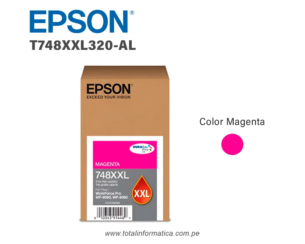 Epson Tinta T748XXL320 Magenta Pro WF-6090 / WF-6590 70ML - imagen 1