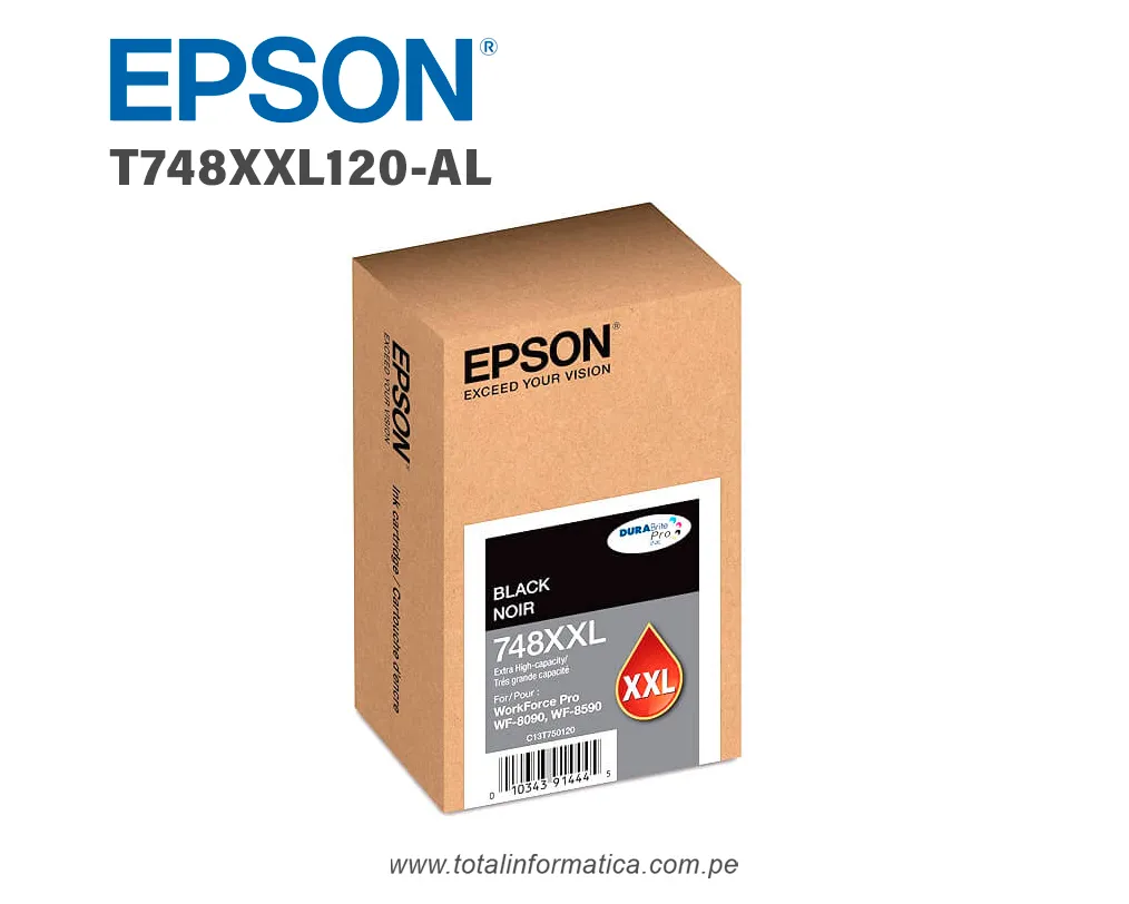 Tinta Epson T748XXL120 Black Pro WF-6590 / WF-6090 202ML - imagen 2