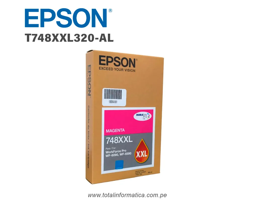 Epson Tinta T748XXL320 Magenta Pro WF-6090 / WF-6590 70ML - imagen 2