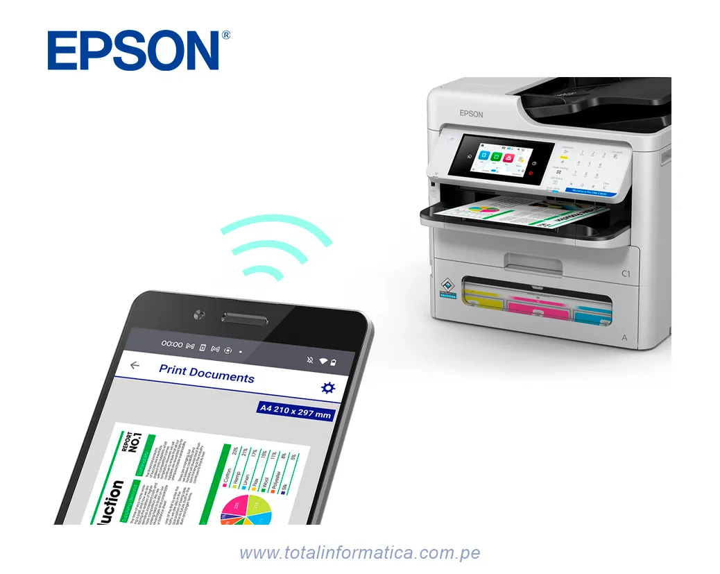 Impresora WorkForce Pro EM C800 Color A4 Imprime/Escanea/Copia/Fax - imagen 2