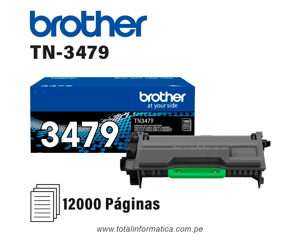 BROTHER TONER TN3479 HL-L5100DN BLACK 12K PG - imagen 2