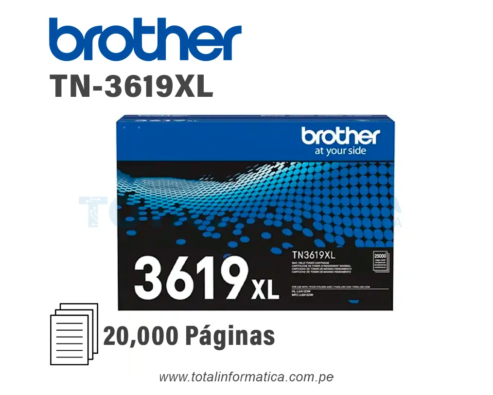 Brother Toner TN-3619XL Black 25000 Paginas - imagen 1