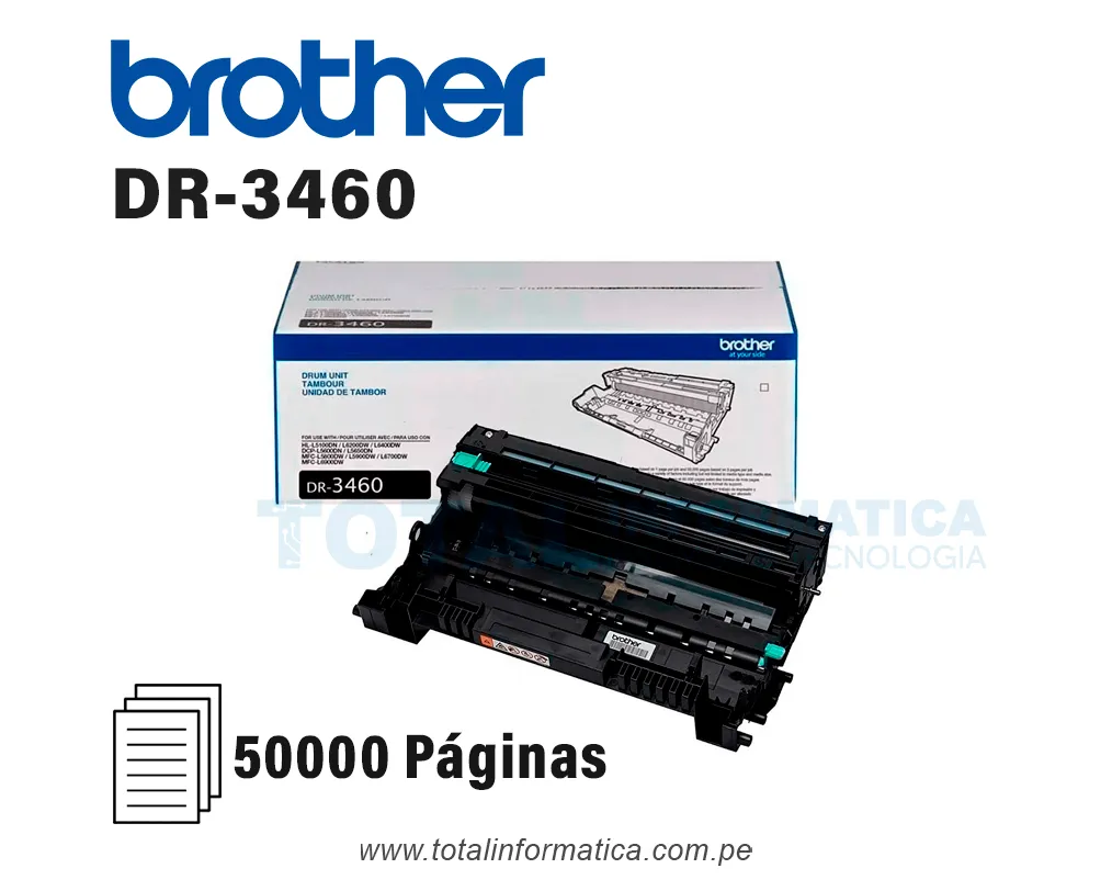 BROTHER TAMBOR DR3460 PARA HL-L5100DN, DCPL5650DN - imagen 2