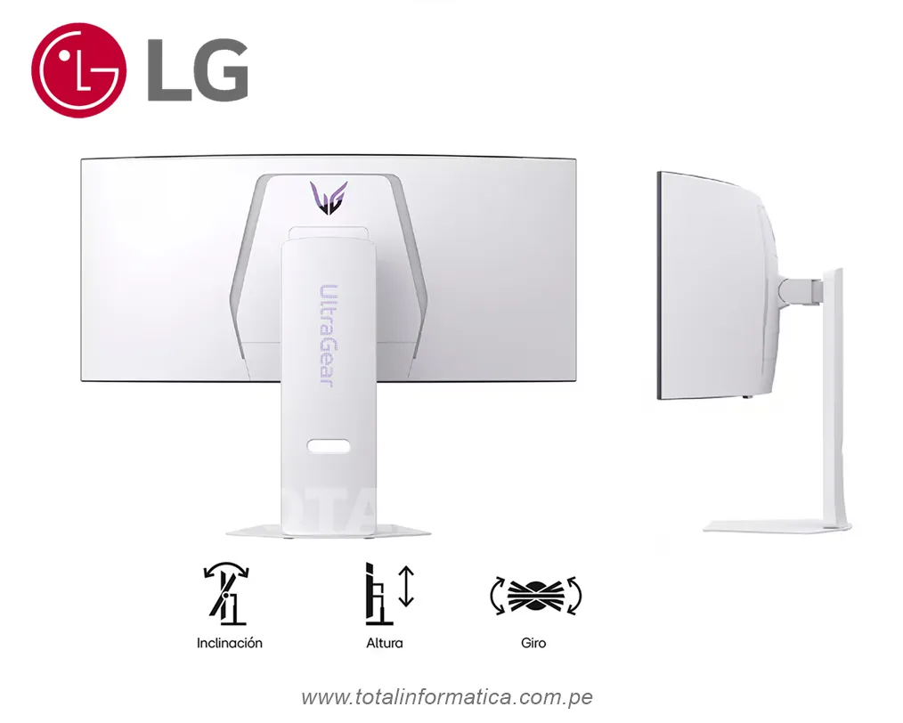 LG UltraGear Monitor OLED Gaming Curvo 34" 34GX90SA-W WQHD IPS 240Hz / 0.03ms - imagen 3