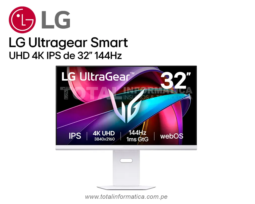 LG Monitor Ultragear Smart LED 4K Gaming 31.5" 32G810SA-W IPS UHD 144Hz / 1ms - imagen 1