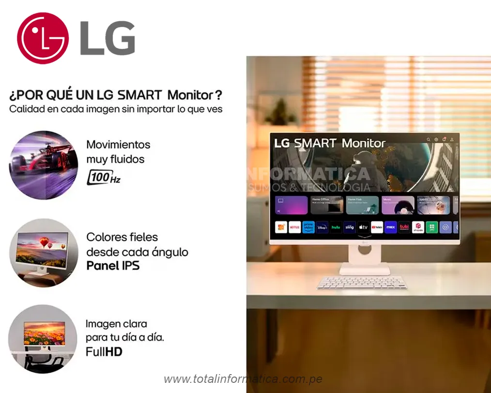 LG Monitor Smart 27" 27U511SA IPS 100Hz WebOs23 / Bluetooth - imagen 4