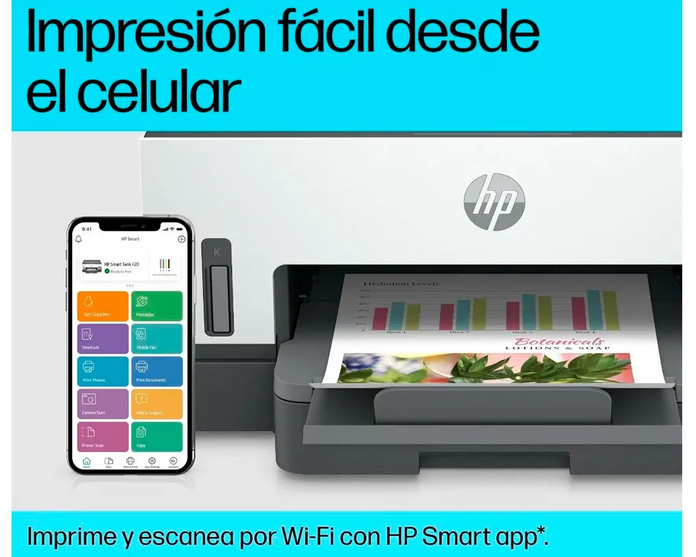Impresora HP Smart Tank 720 Color 6UU46A Wi-Fi/Bluetooth - imagen 4