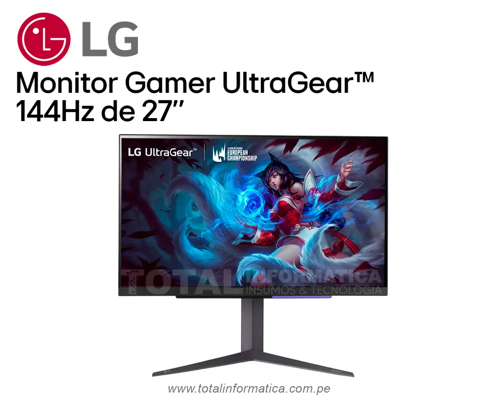 LG Monitor Gaming 27" UltraGear 4K IPS 27GR93U-B 144Hz /1 ms - imagen 1