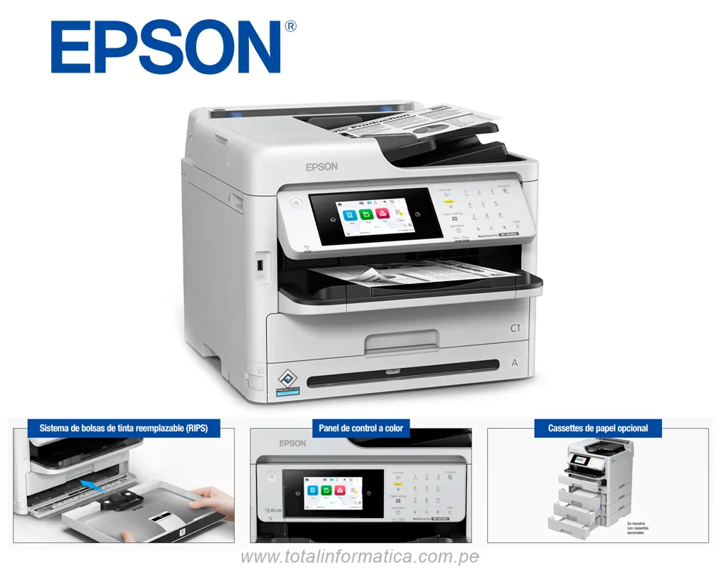Impresora Multifuncional Monocromática WorkForce Pro WF-M5899 Dúplex / 34 ppm  - imagen 3
