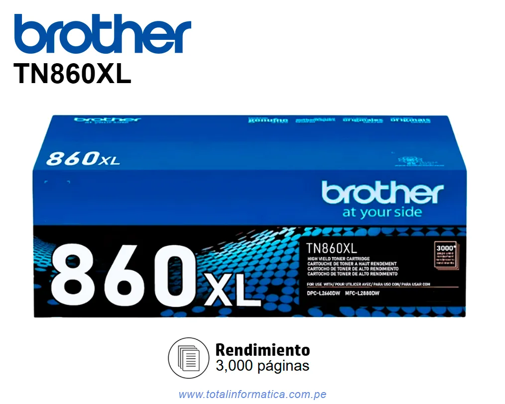 Tóner Brother TN-860XL | Rendimiento Extra | Original - imagen 1
