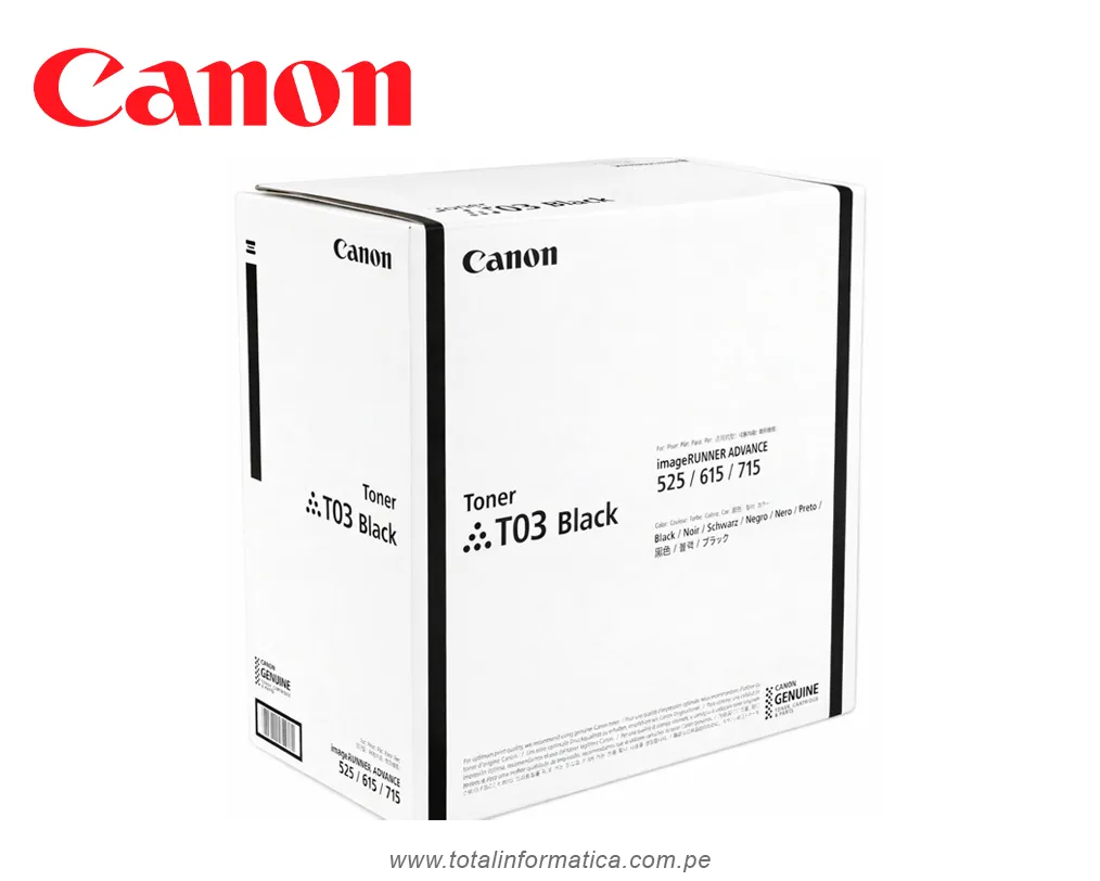 Toner Original Canon T03 Negro 2725C001BA | 51,500 Páginas - imagen 3
