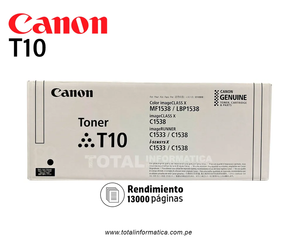 Toner Canon T10 Negro / imageRUNNER C1538iF - imagen 1