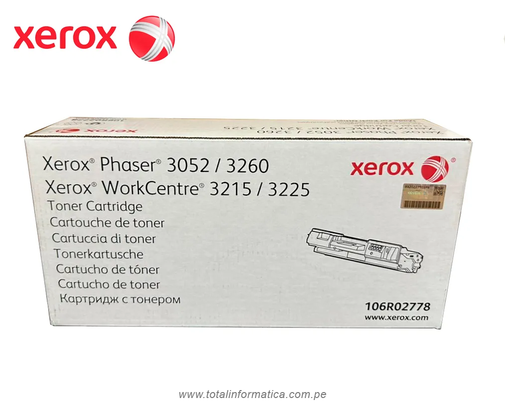 Toner Xerox 106R02778 Negro Original | 3000 Paginas. - imagen 3