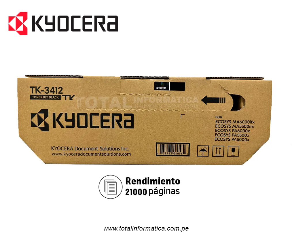 Toner Kyocera TK-3412 Ecosys MA5500IFX / PA5500X (21K Páginas) - imagen 1