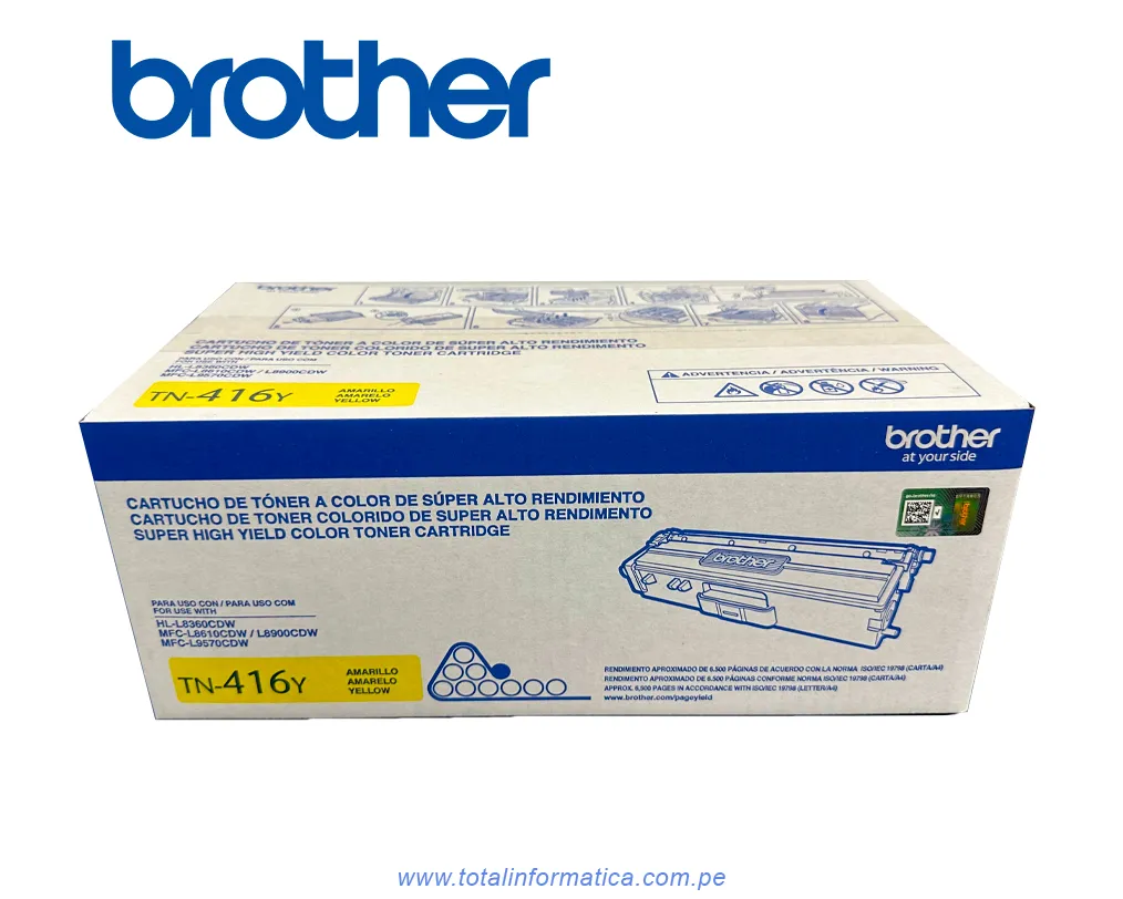 BROTHER TONER TN416Y YELLOW, MFCL8900CDW 6500 PAG - imagen 3