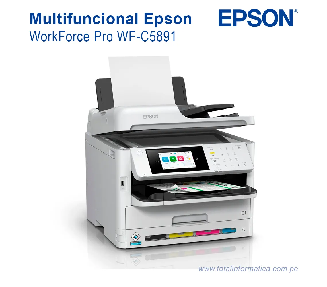 MULTIFUNCIONAL EPSON WORKFORCE PRO WF-C5891 COLOR 34 PPM - imagen 3