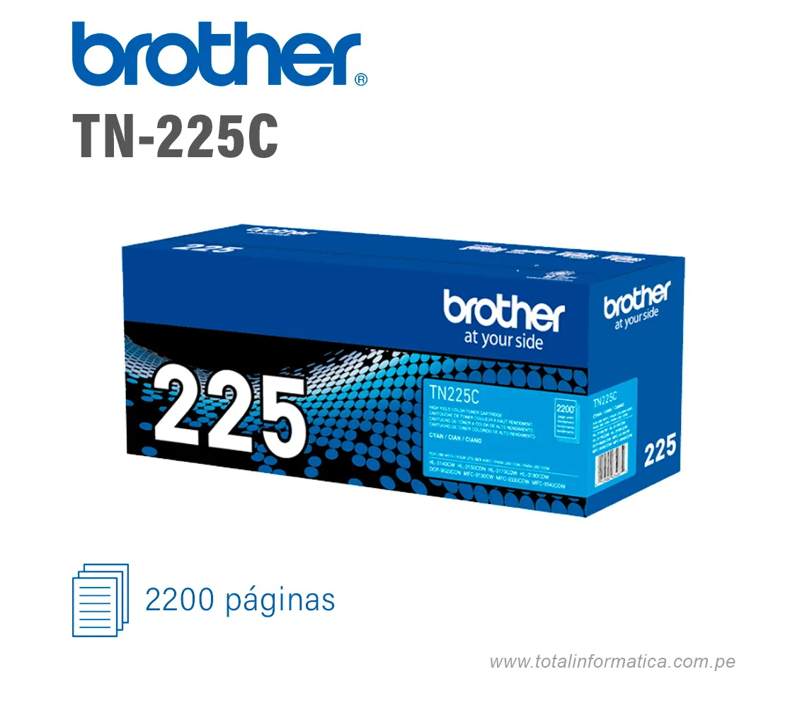 TONER BROTHER TN225C CIAN 2200 PAG - imagen 1
