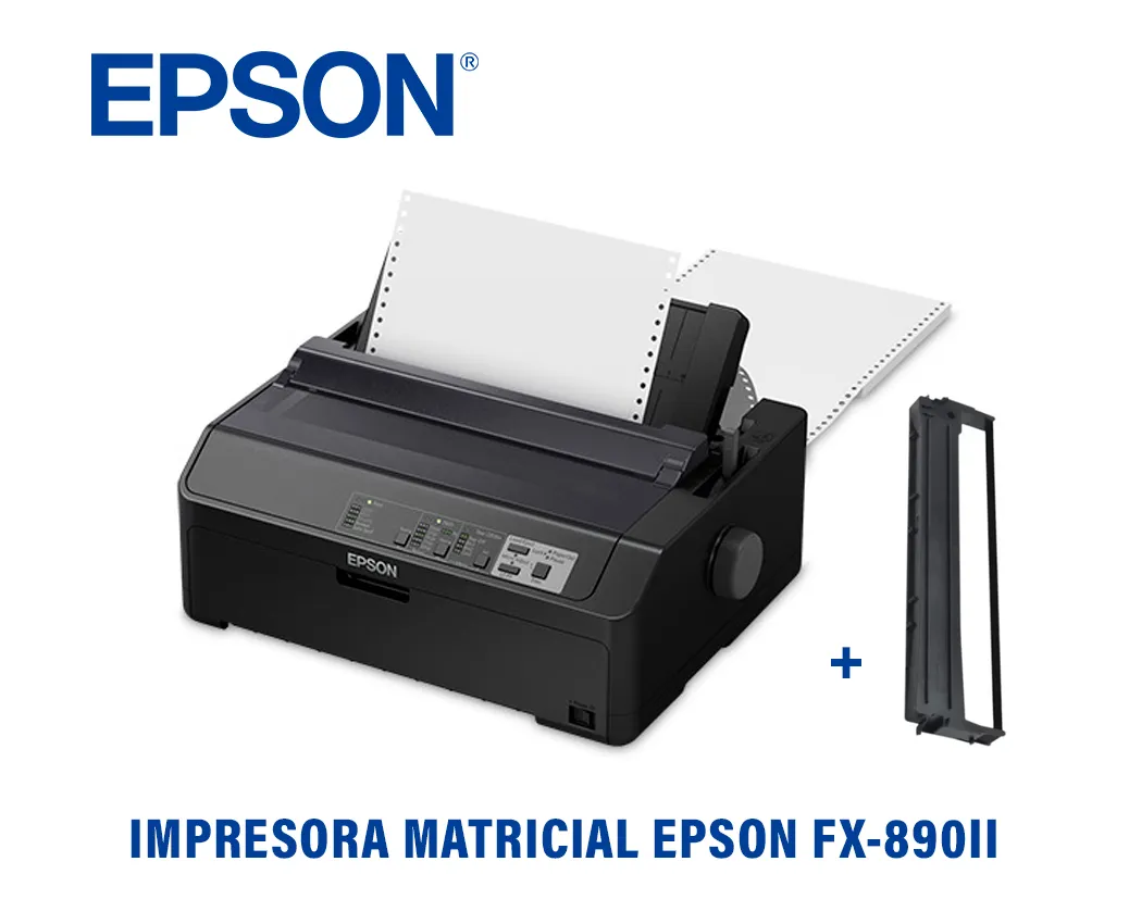IMPRESORA MATRICIAL EPSON FX-890II, 9PINES, USB/PARALELO - imagen 1