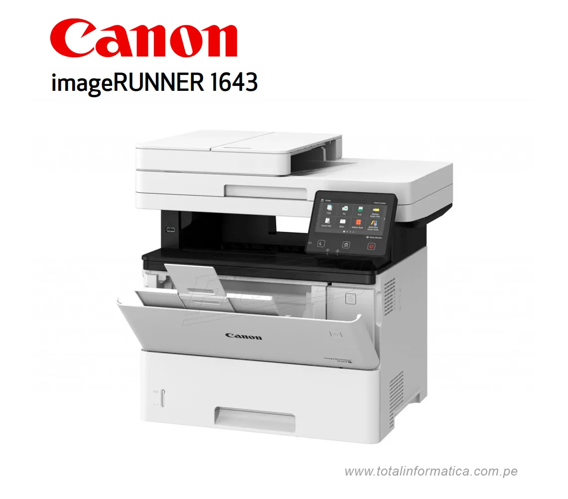 IMPRESORA CANON IMAGERUNNER IR-1643IF LASER, A4 MONO 600X600, DPI 45PPM - imagen 2