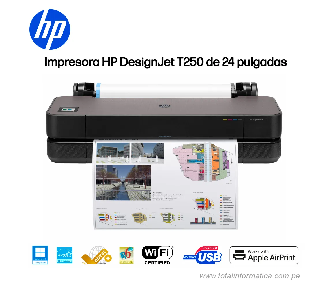  PLOTTER HP DESIGNJET T250 DE 24" 5HB06A A3 - imagen 1