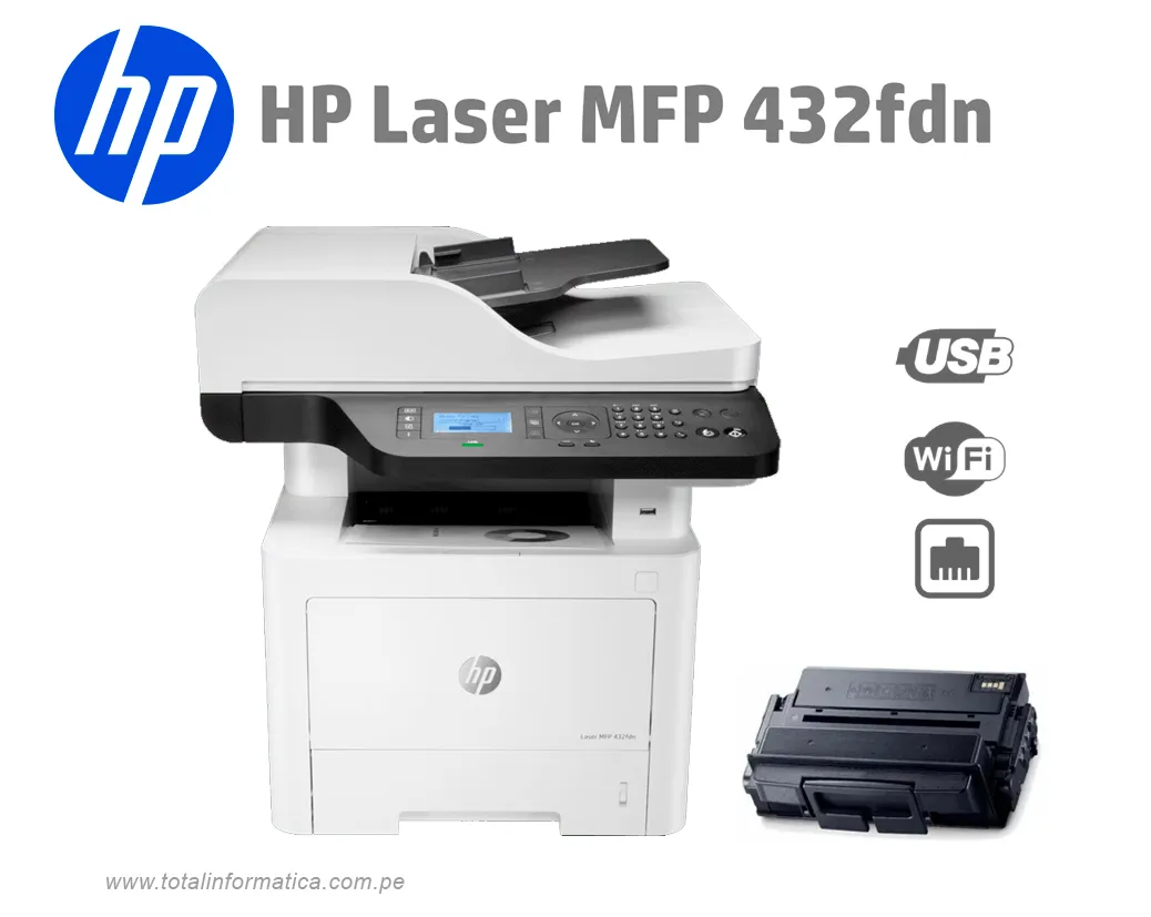 IMPRESORA MULTIFUNCIONAL HP LASER 432FDN, 42PPM, USB, RED - imagen 3