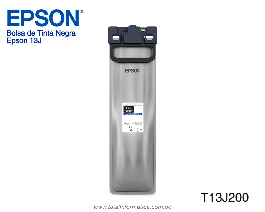 Bolsa de Tinta Epson T13J / T13J100 Negra Original – Capacidad Estándar - imagen 2