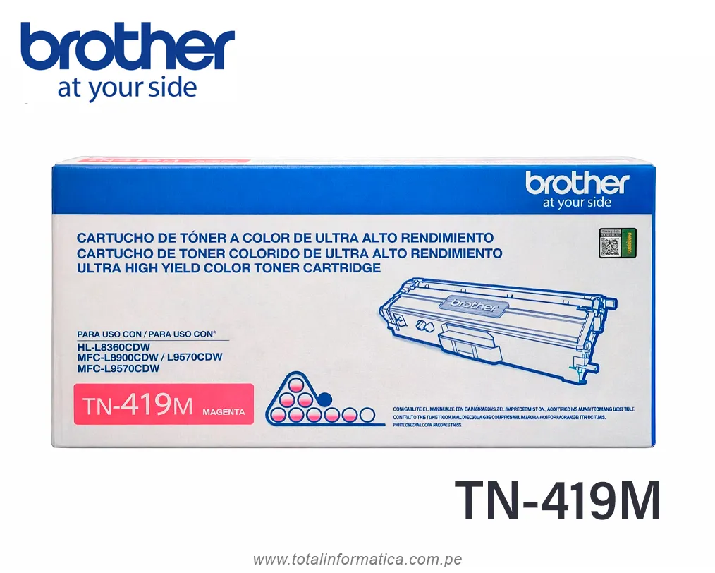Tóner Brother TN-419M Magenta Original | HL-LC8900CDW 9,000 páginas - imagen 2