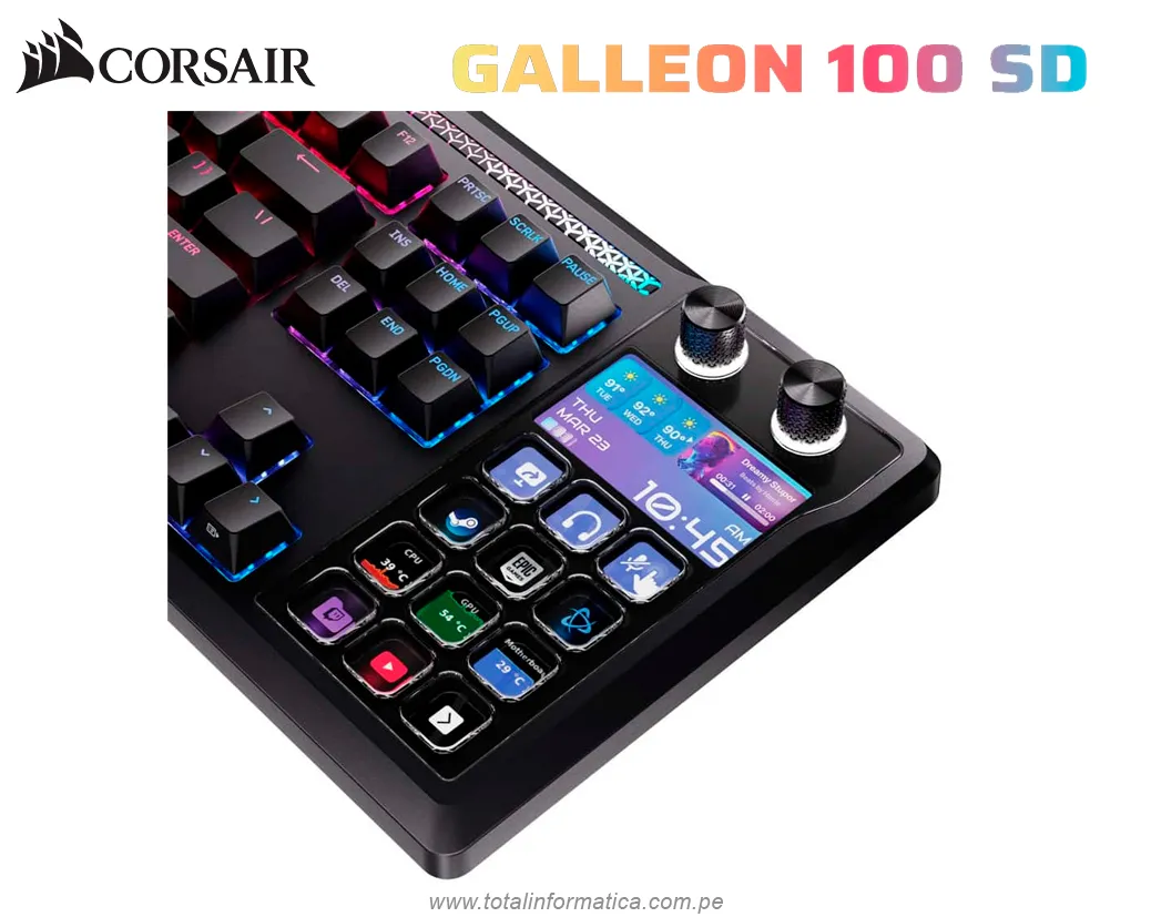 TECLADO Corsair GALLEON 100 SD Stream Deck USB (CH-912A31I-NA) - imagen 3