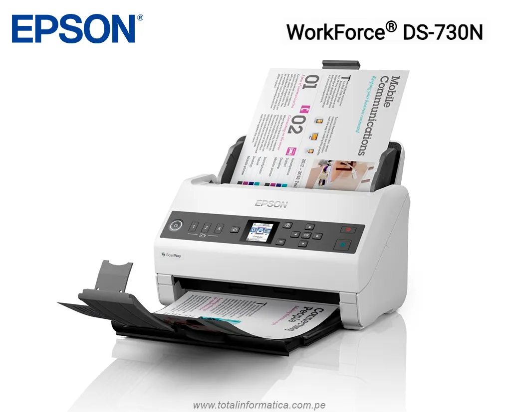 ESCÁNER Epson DS-730N a color A4 / 40ppm / USB / LAN. - imagen 2