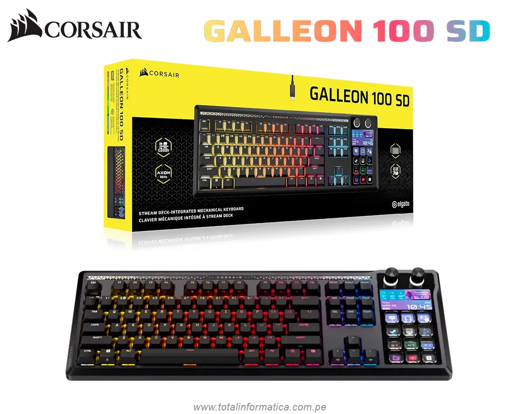 TECLADO Corsair GALLEON 100 SD Stream Deck USB (CH-912A31I-NA) - imagen 1