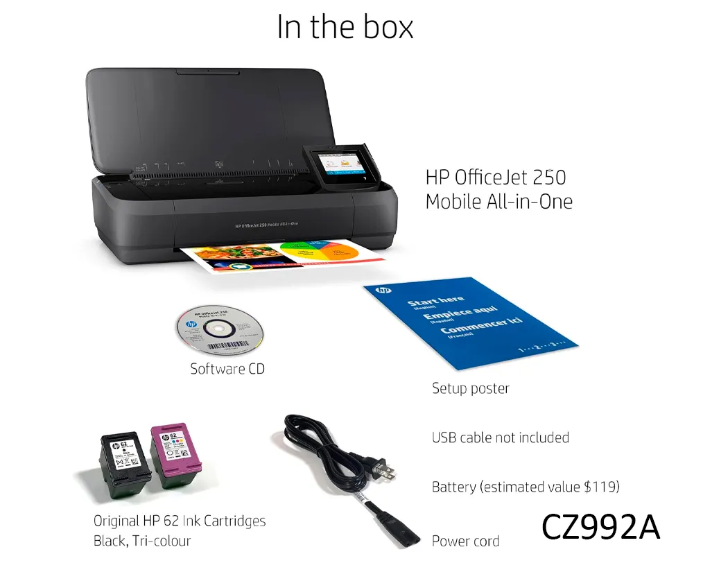 Impresora Multifuncional HP OfficeJet 250 CZ992A Mobile Portátil WiFi/BLE/USB - imagen 3