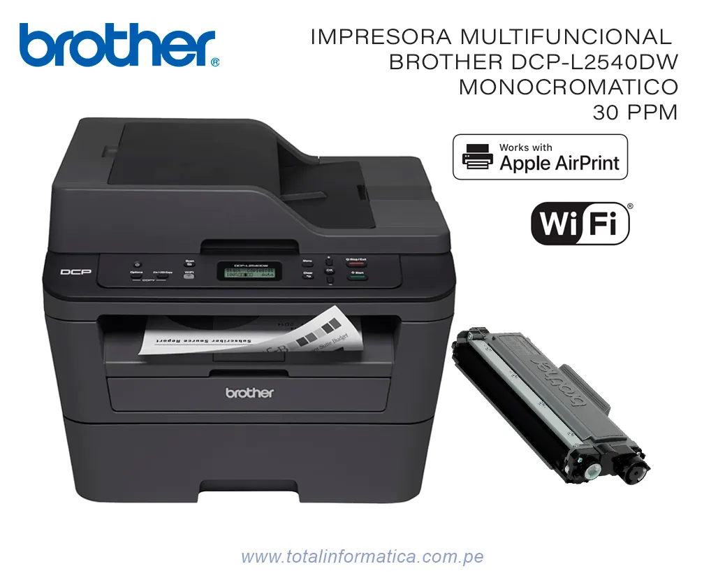 Impresora Láser Multifunción Brother DCP-L2540DW WiFi 30ppm Dúplex - imagen 1