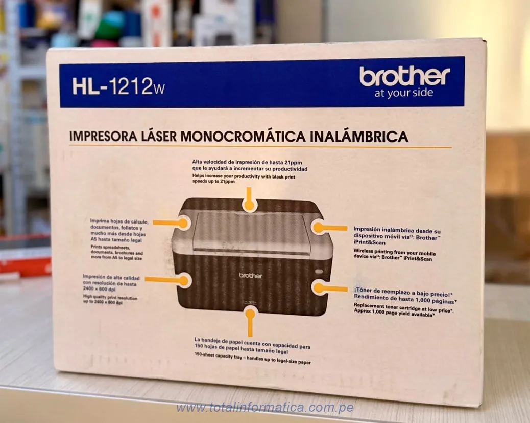 Impresora Láser Brother HL-1212W Monocromo WiFi/USB 2.0 - imagen 4