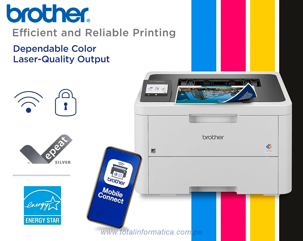 Impresora Brother HL-L3280CDW Láser Color WiFi/26ppm - imagen 3