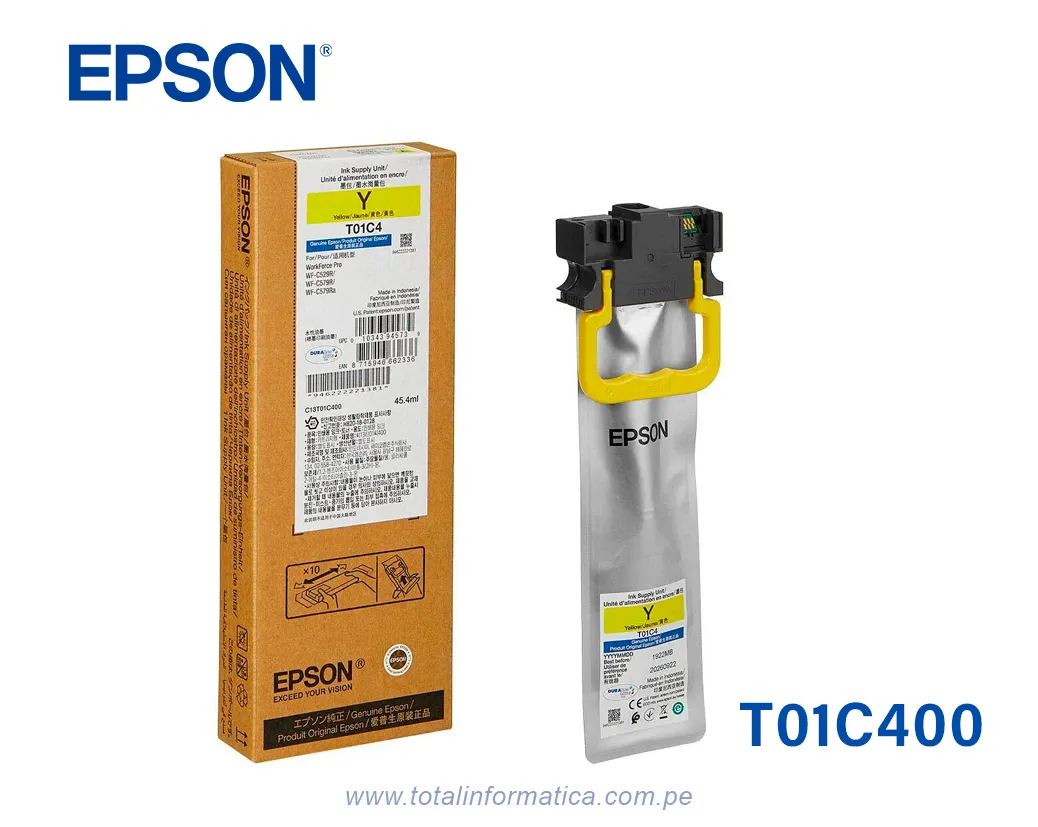 Bolsa de Tinta Epson T01C400 Yellow para WorkForce Pro C579R - imagen 1