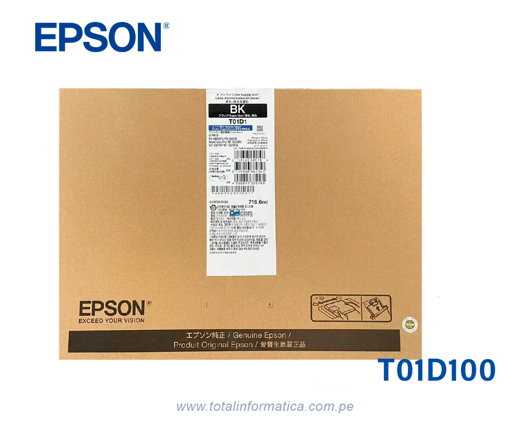Bolsa de Tinta Epson T01D100 Negra de Alta Capacidad para WorkForce Pro WF-C579R - imagen 1