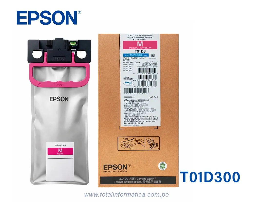 Bolsa de Tinta Epson T01D300 Magenta de Alta Capacidad para WorkForce Pro WF-C579R - imagen 1