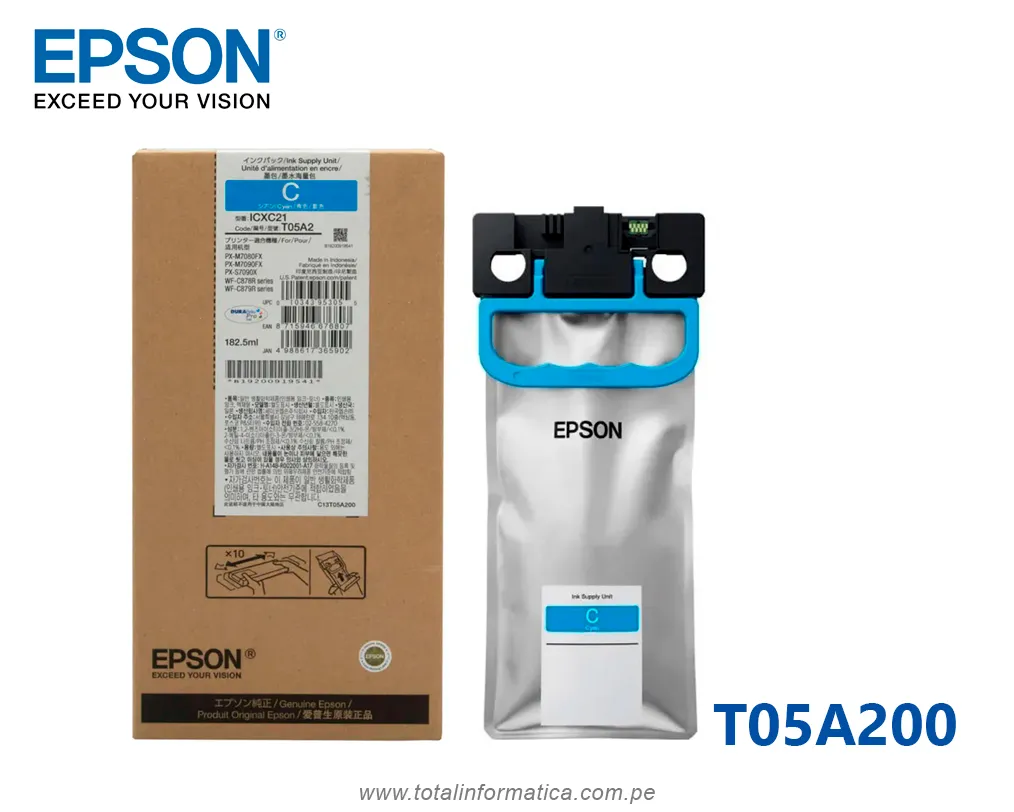Tinta Estándar Epson T05A T05A200 Cyan para WorkForce Pro WF-C878R - imagen 1