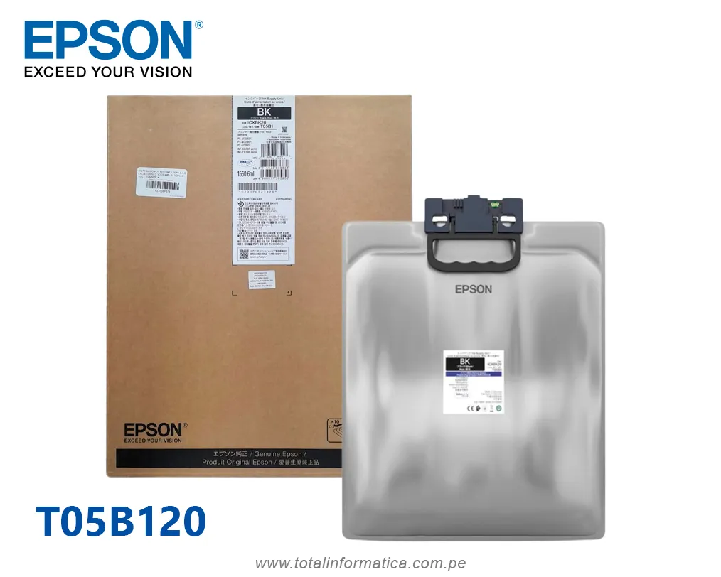Tinta Epson T05B120 Negra Alta Capacidad WorkForce Pro WF-C878R Original - imagen 2