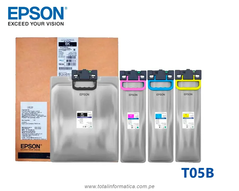 Tinta Epson T05B120 Negra Alta Capacidad WorkForce Pro WF-C878R Original - imagen 3