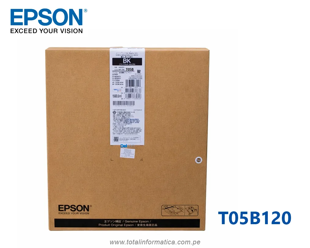 Tinta Epson T05B120 Negra Alta Capacidad WorkForce Pro WF-C878R Original - imagen 1