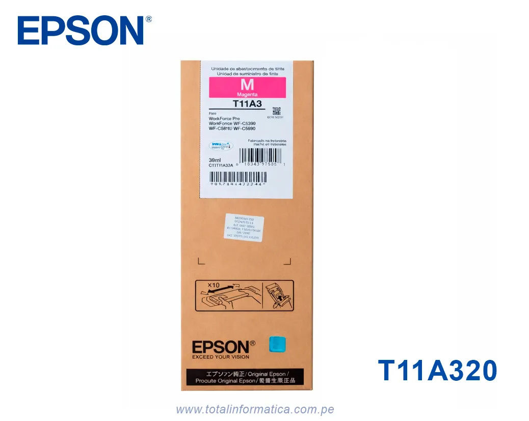 Bolsa de Tinta Epson T11A  Magenta Original T11A320-AL  | WorkForce Pro WF-C5810 / WF-C5890 - imagen 2