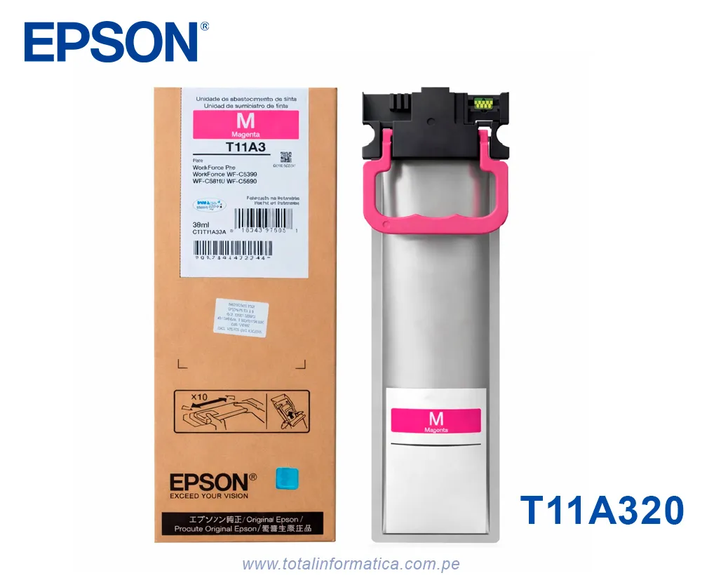 Bolsa de Tinta Epson T11A  Magenta Original T11A320-AL  | WorkForce Pro WF-C5810 / WF-C5890 - imagen 1