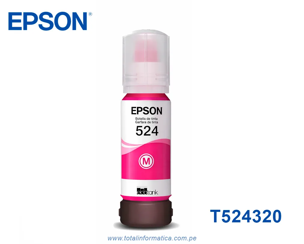 Tinta Epson T524320 Magenta, Rendimiento 6000 Páginas ,Epson EcoTank L6580, L15150, L15160 - imagen 2