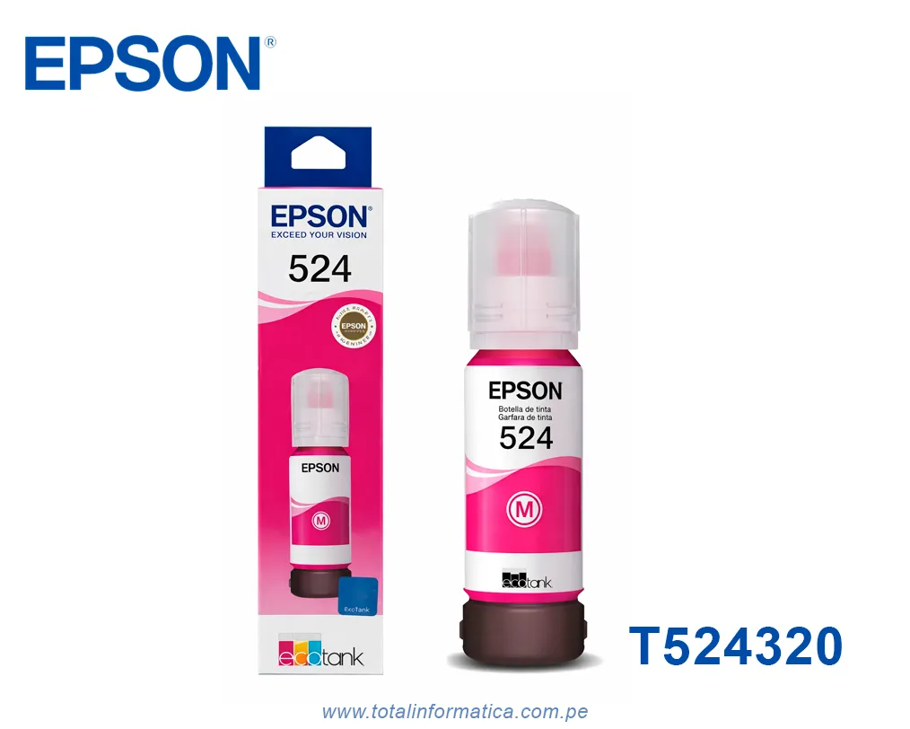 Tinta Epson T524320 Magenta, Rendimiento 6000 Páginas ,Epson EcoTank L6580, L15150, L15160 - imagen 1